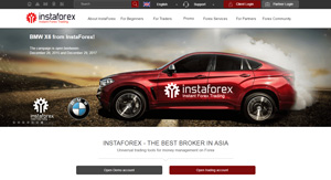 InstaForex homepage
